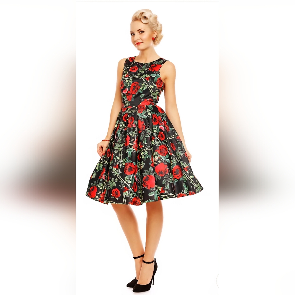 50s Style Flattering A Line Dress